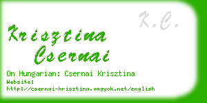 krisztina csernai business card